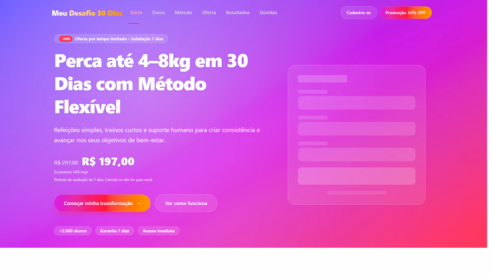 Meu Desafio 30 Dias — imagem do projeto